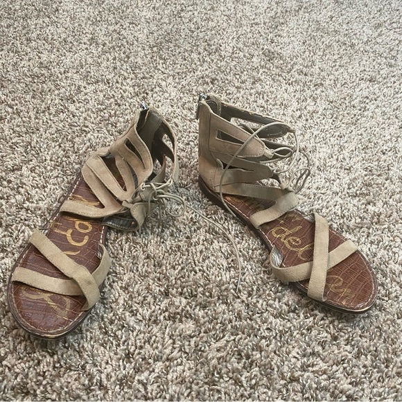 Sam Edelman Suede Gladiator Sandals Size 8 - Picture 5 of 8